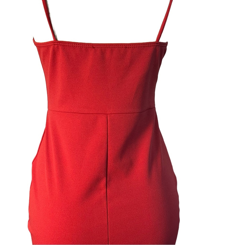 Lulus, Burnt Orange Spaghetti Strap Dress Size L - Picture 6 of 8